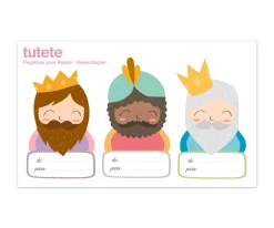 3 Pegatinas Navideñas para Regalos Reyes Magos
