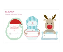 3 Pegatinas Navideñas para Regalos Papá Noel