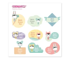 30 Pegatinas para Objetos Esther Gili Pastel