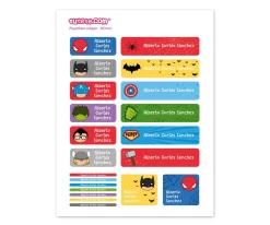 30 Pegatinas para Objetos Héroes