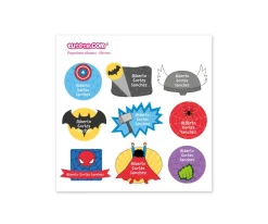 30 Pegatinas para Objetos Héroes