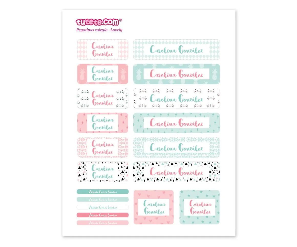 28 Pegatinas para Objetos Lovely