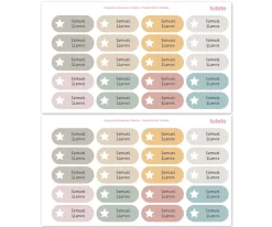 40 Pegatinas para Objetos Pastel Nordic Estrella