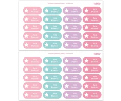 40 Pegatinas para Objetos Rosa Estrella