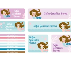 30 Pegatinas para Objetos Sirena