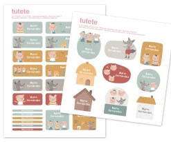 29 Pegatinas para Objetos The Three Little Pigs