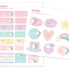30 Pegatinas para Objetos Unicornio