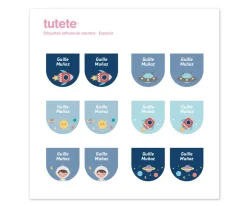 12 Pegatinas Zapatos Espacio