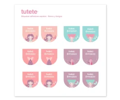 12 Pegatinas Zapatos Sirena y Amigos