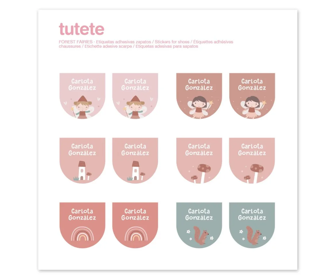 12 Pegatinas Zapatos Wild Fairies