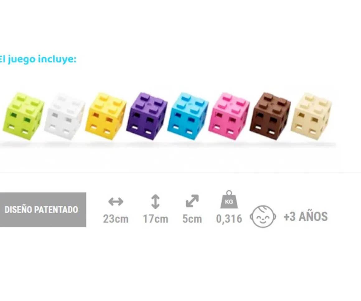 50 Piezas de Construcción Classic CUBE Pink