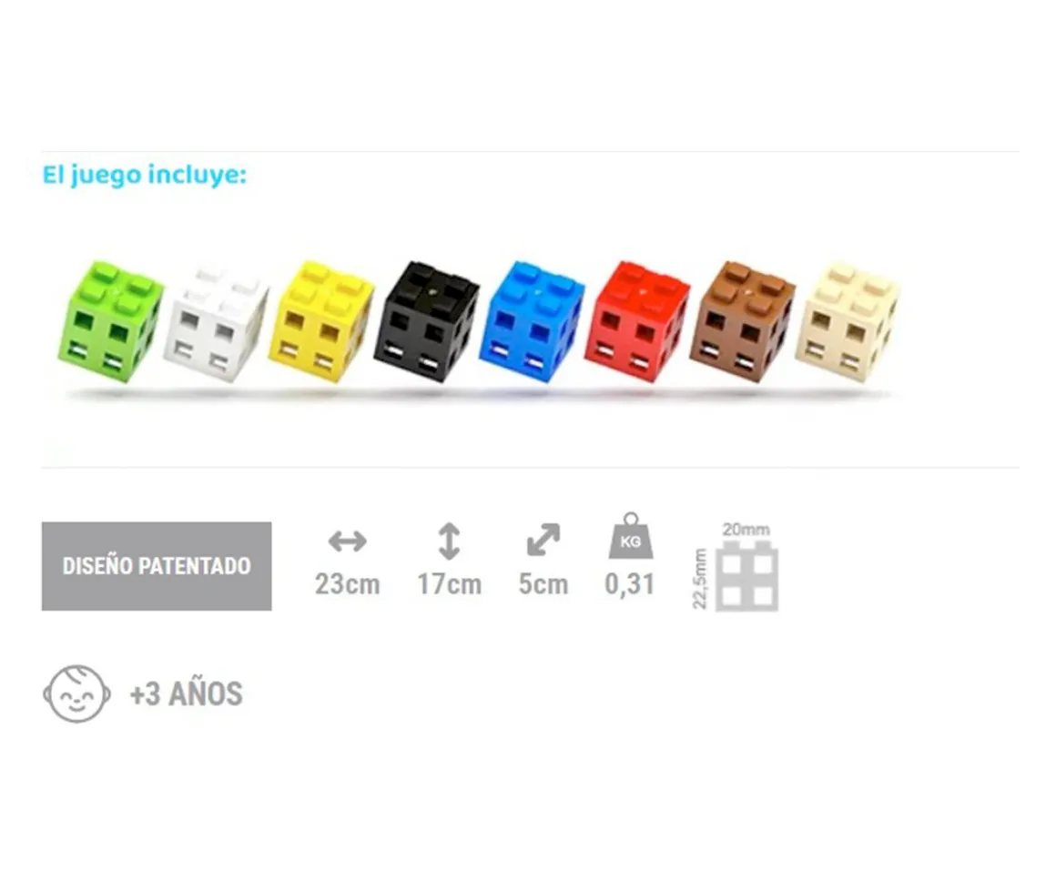 50 Piezas de Construcción Classic CUBE