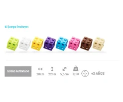 100 Piezas de Construcción Meli Classic CUBE Pink