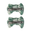 2 Pinzas para Pelo con Lazo de Coleta Fern Plaid