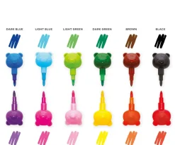 12 Rotuladores Apilables Teddy Bear