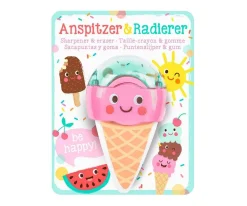 1 Unidad Sacapuntas y Goma de Helado Be Happy