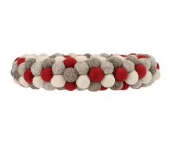 Adorno Navidad Corona de Pompones Claus