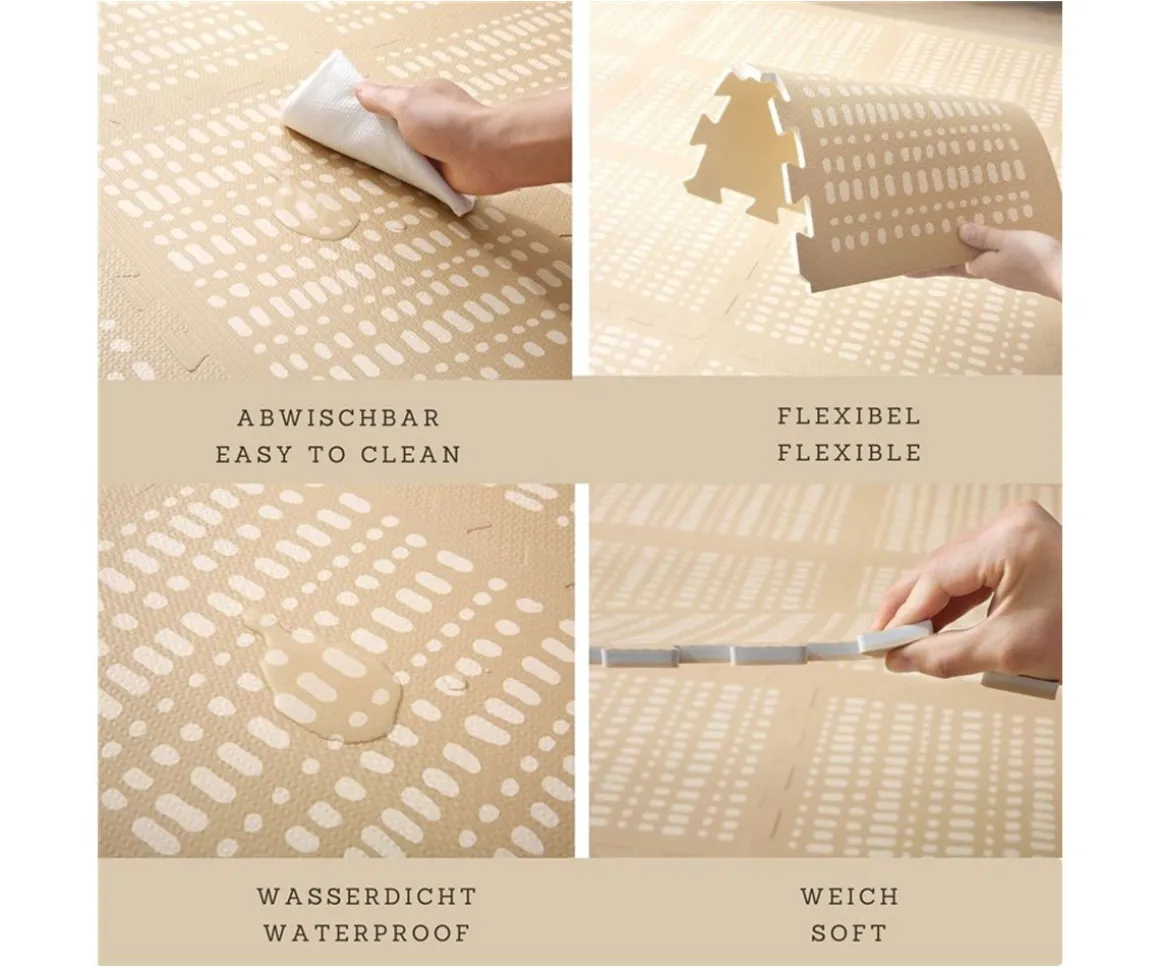 Alfombra de Juegos Puzle XL Beige