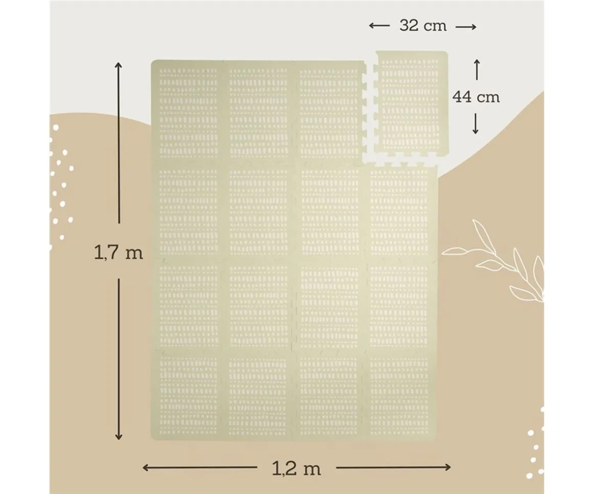 Alfombra de Juegos Puzle XL Beige