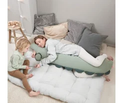 Almohada de Maternidad Croco Verde