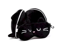Almohada de Viaje con Antifaz Relaxeazzz Gato Feline Fine