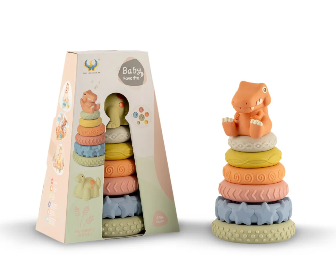 Anillos Apilables Dinosaurios 7 piezas