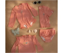 Bañador Pañal Sunny Flowers Carmín