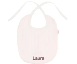 Babero Algodón Dorset Rosa Personalizable