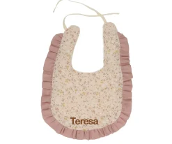 Babero Algodón con Volante Wild Flower Personalizable