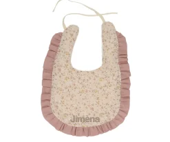 Babero Algodón con Volante Wild Flower Personalizable