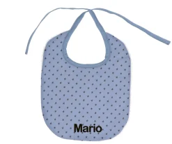 Babero Algodón Mini Star Blue Personalizable