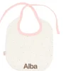 Babero Algodón Rainbow Dots Rosa Personalizable
