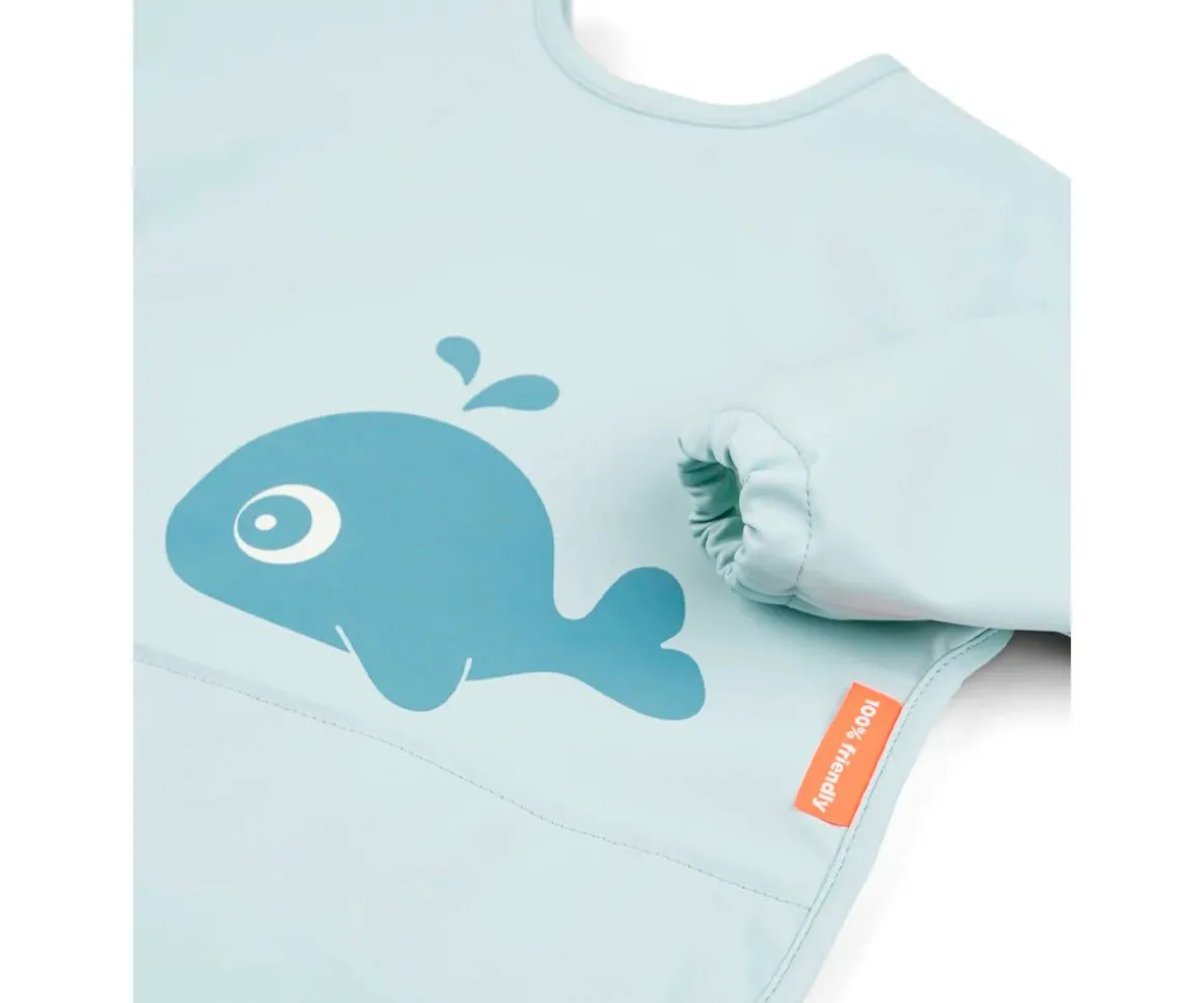 Babero con Mangas Blue Wally 6-18m Personalizable