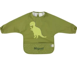 Babero Con Mangas Impermeable Mr. Dino Personalizable