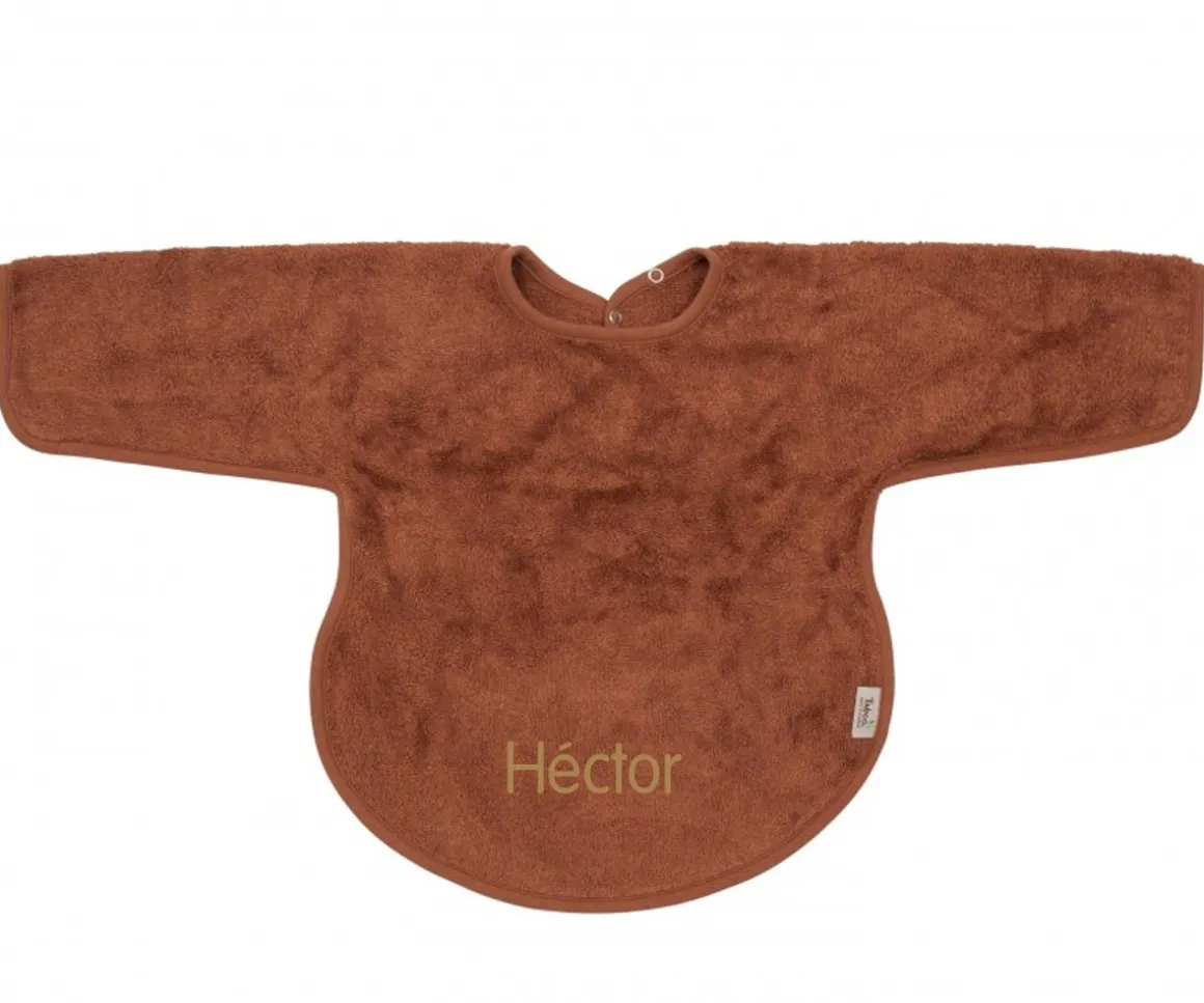 Babero con Mangas Timboo Hazel Brown Personalizable