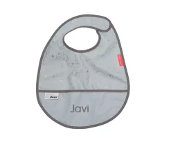 Babero Contour Gris/Dorado Personalizable