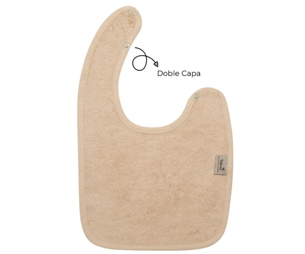 Babero Doble Timboo Frosted Almond Personalizable