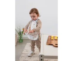 Babero Impermeable Extra Grande Happy Fruits Light Blue