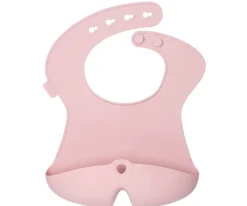 Babero Silicona Enrollable Blush