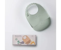 Babero Silicona Enrollable Sage