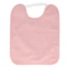 Babero Toalla Plastificado con Goma Rosa Claro