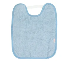 Babero Toalla Plastificado con Goma Azul Vintage