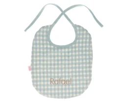 Babero Vichy Verde Personalizable