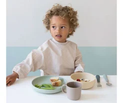 Baberos con Mangas Classic Stripes Camel