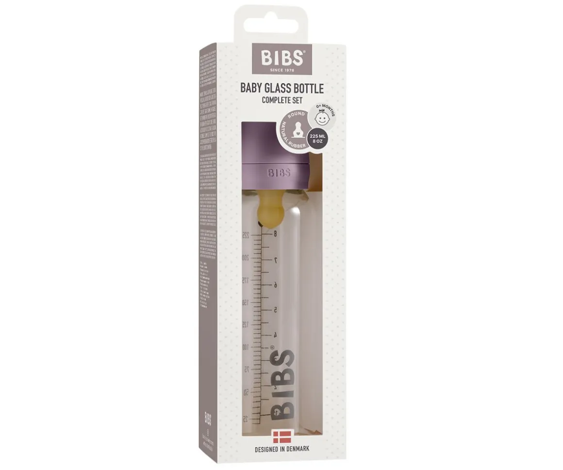 Biberón Cristal BIBS Mauve 225ml