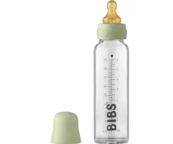 Biberón Cristal BIBS Sage 225ml + Funda Biberón Large