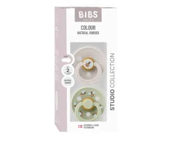 BIBS Pacifier Studio Colour 2 PACK Bumblebee Latex Mushroom Mix