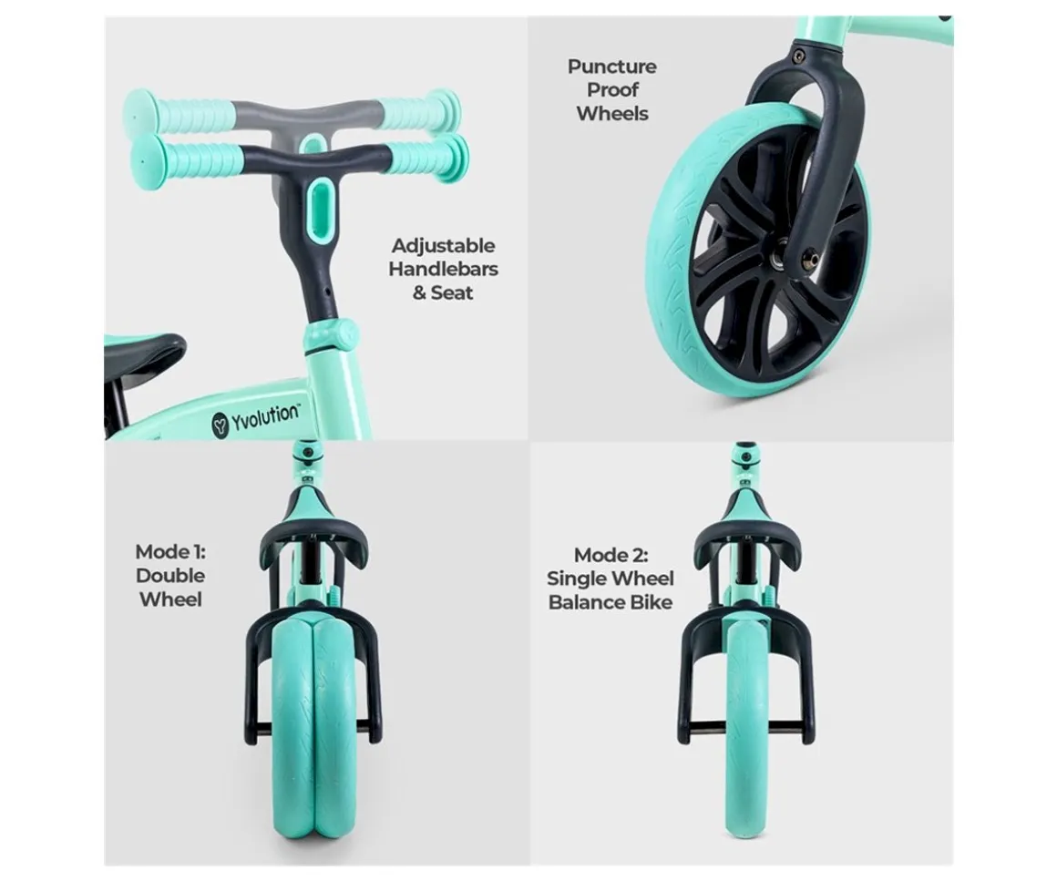 Bicicleta de Equilibrio Yvelo Junior Mint Yvolution