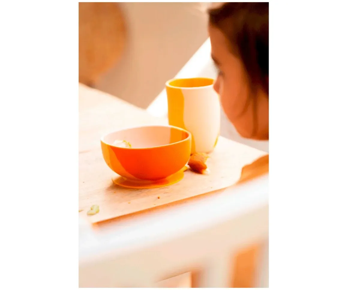 Bol con Ventosa Color Splash Sienna Ombre