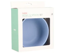 Bol Silicona + Cuchara Acero Ocean Blue